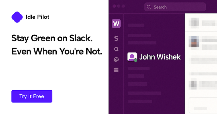 startuptile Idle Pilot-Cloud-based Slack presence scheduler — keeps your green dot active during work hours, even when your laptop is closed.