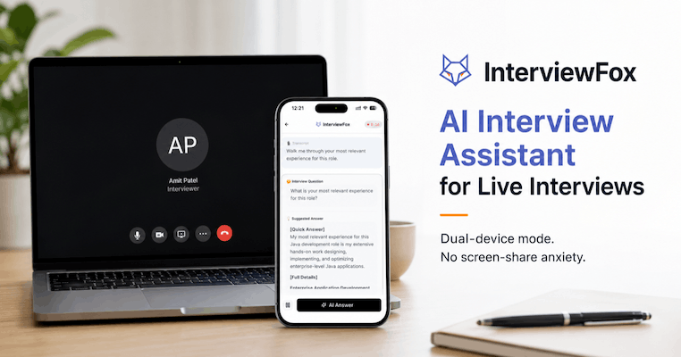 startuptile InterviewFox -#1 Dual-device mode AI assistant for live and coding interviews