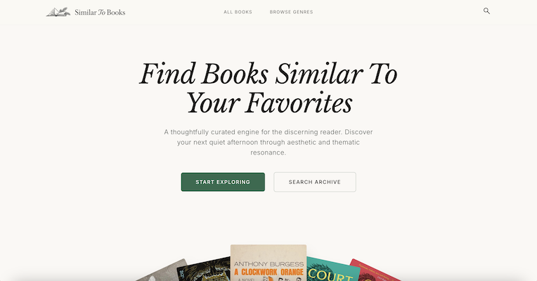startuptile Similar To-Find books similar to the ones you love.