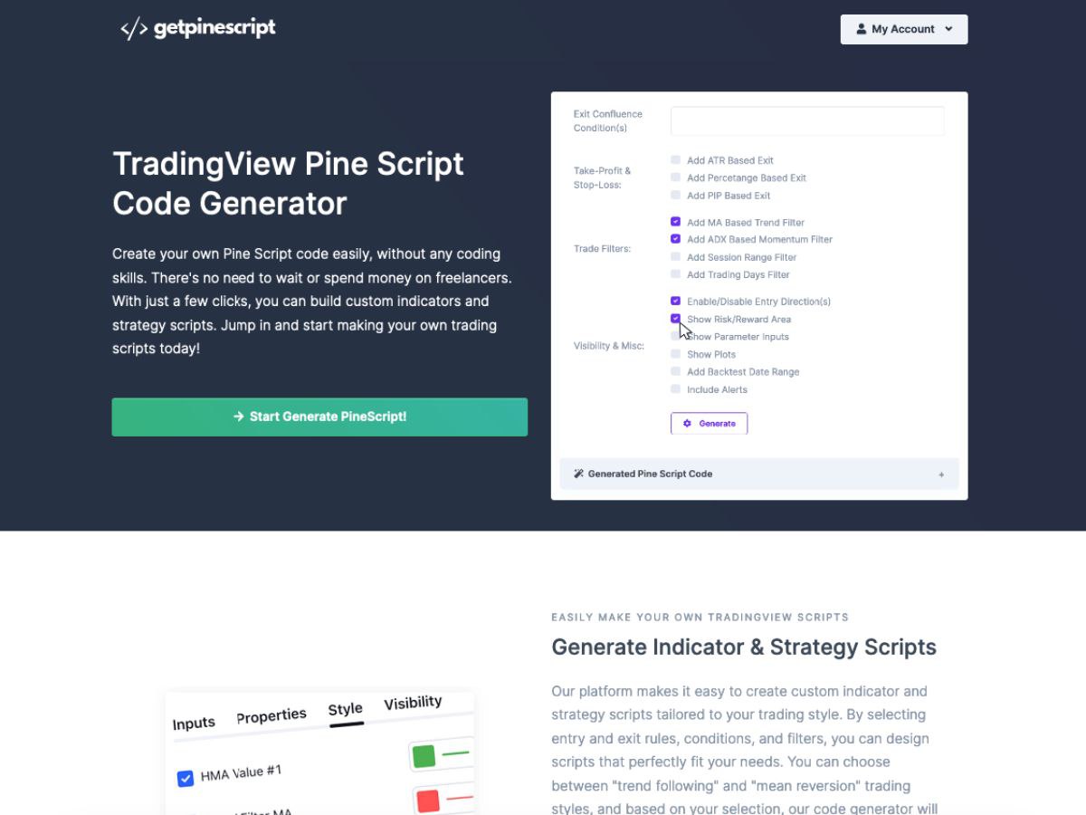 startuptile GetPineScript-TradingView Pine Script Code Generator