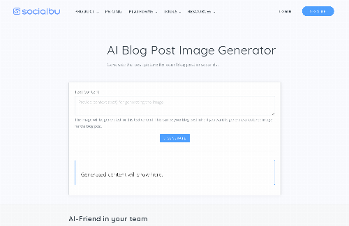 startuptile An AI image generator for blog posts-