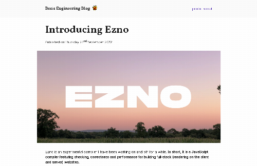 startuptile Ezno, a type checker for JavaScript and optimiser for React-