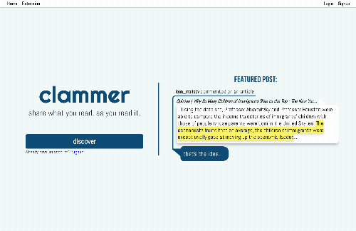 startuptile Clammer – share and discuss article excerpts with friends-