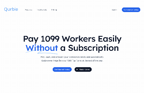 startuptile Qurbie-Pay 1099 Workers Easily Without a Subscription