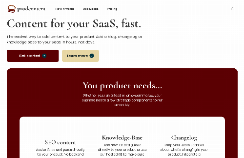 startuptile prodcontent-Add content to your SaaS fast.