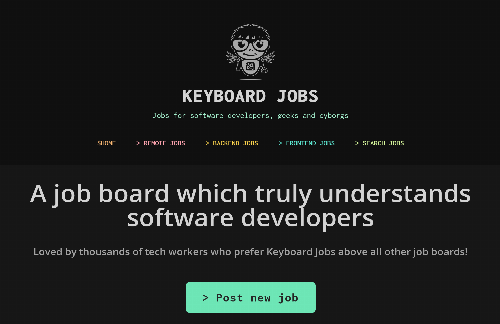 startuptile Keyboard Jobs-A job board which truly understands software developers