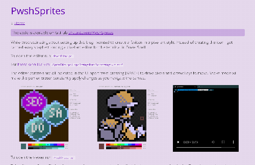 startuptile My PowerShell pixel art editor-