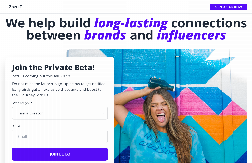 startuptile Zazu-Help brands and influencers make long lasting connections