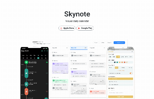 startuptile Skynote-Visual daily planner