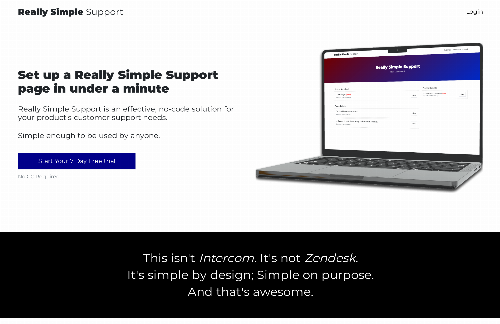 startuptile Really Simple Support-Set up a Really Simple Support page in under a minute