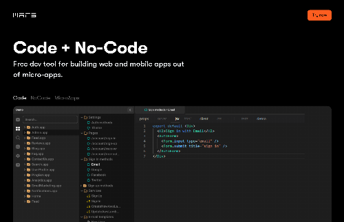 startuptile MarsX-Best of no-code and code combined.