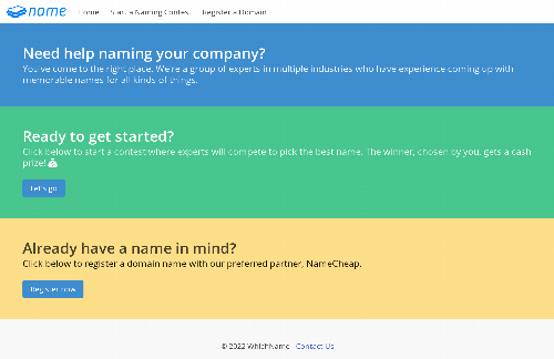 startuptile WhichName-Crowdsourced naming service for anything you can think of