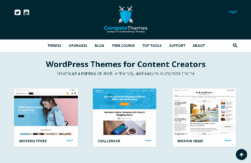 startuptile Compete Themes-WordPress themes for content creators