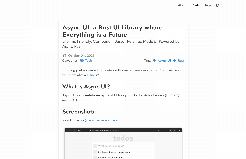 startuptile Async UI: A Rust UI Library Where Everything is a Future-