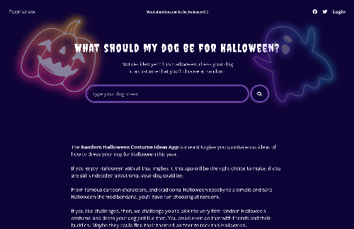 startuptile Random Halloween Dog Costume Ideas (Web App)-