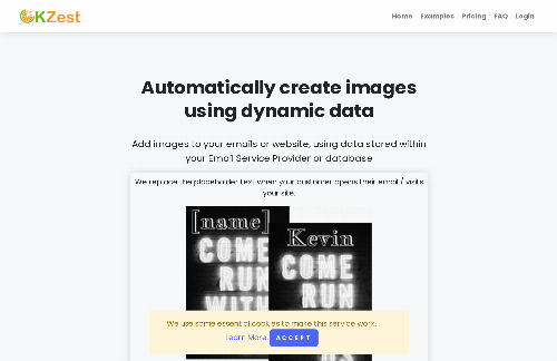 startuptile OKZest-Automatically create images using dynamic data