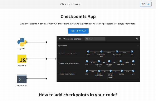 startuptile Speed of all of your processes across entire stack in one dashboard-