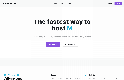 startuptile Cloudplane-Managed open-source application hosting