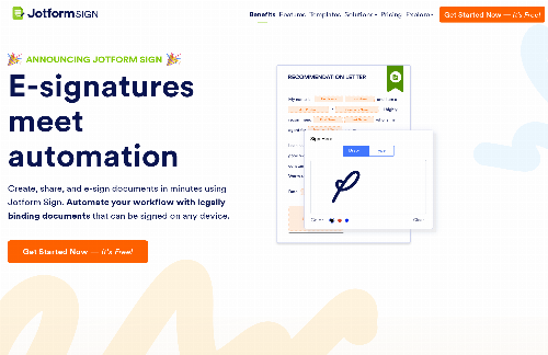 startuptile Jotform Sign-Create share and e-sign documents in minutes.