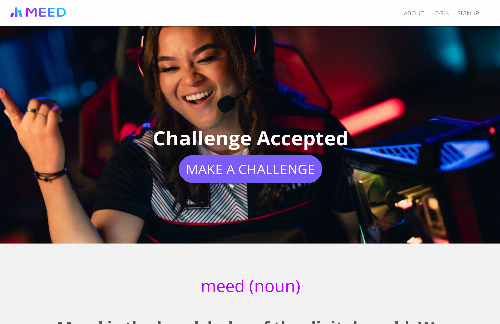 startuptile Meed-Send and receive challenges from friends fans & creators. 