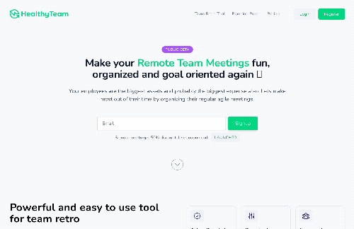 startuptile HealthyTeam-Tool to organize your remote agile team meetings