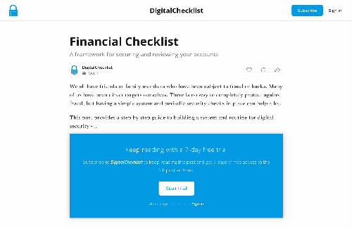 startuptile Simple Checklists for Digital Security-