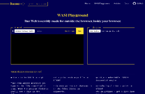 startuptile I built a WASI playground for running CLI binaries in the browser-