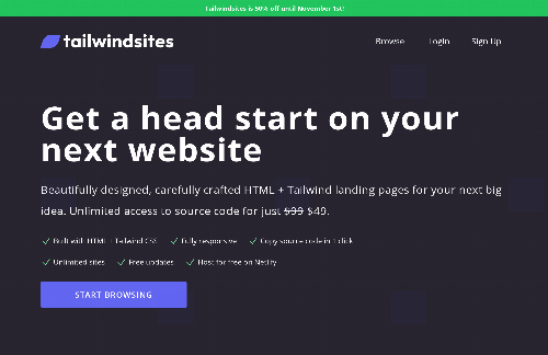 startuptile Tailwindsites-Expertly crafted Tailwind CSS landing pages.