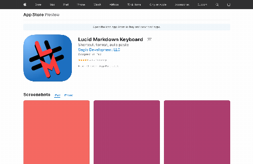 startuptile Lucid Markdown Keyboard-An iOS keyboard that helps you write markdown fast