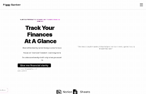 startuptile Piggy Banker-Track Your Finances At A Glance