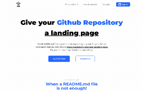 startuptile myTotems-Build a landing page for your Github organization/repository