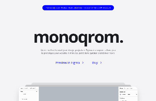 startuptile monoqrom. -Quick method to start your design projects in Figma