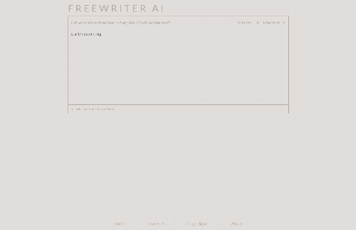 startuptile FreewriterAI – Just type, AI will form clear and beautiful sentences-