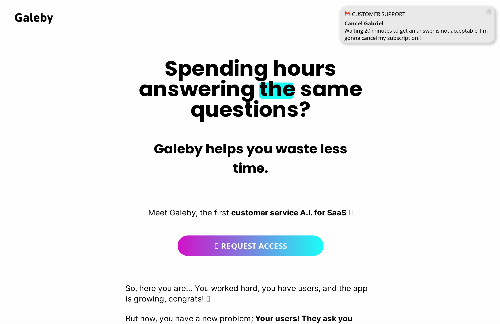 startuptile Galeby-Customer Service A.I. for SaaS