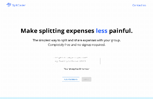 startuptile SplitEasier-Split expenses by spreadsheet with no signup or download