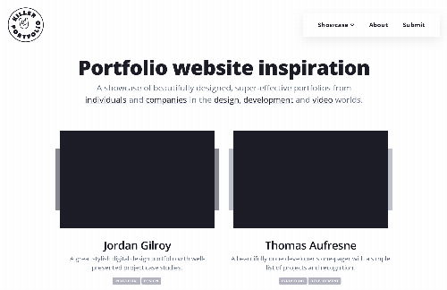 startuptile Killer Portfolio-Portfolio website inspiration