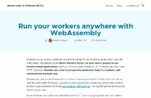 startuptile OSS WebAssembly Workers Server Compatible with Cloudflare-