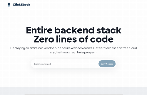 startuptile ClickStack-Launch an entire backend service in just a few clicks