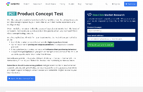 startuptile Product Concept Test-Quick and easy online survey tool to test product concepts