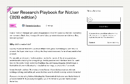 startuptile User Research Playbook for Notion-The Notion template that helps you get your first sales