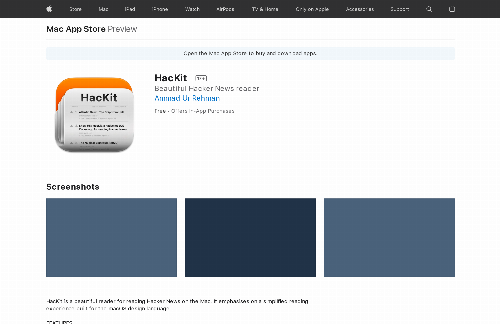 startuptile HacKit, a macOS app for reading Hacker News stories and polls-