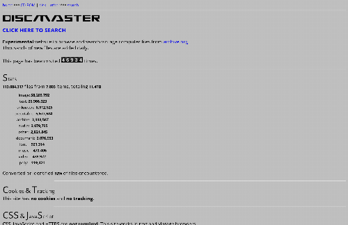 startuptile Discmaster - Browse ISOs from Archive.org directly in browser-