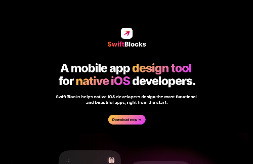 startuptile SwiftBlocks-Native iOS app design tool