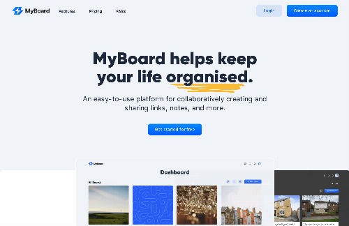 startuptile MyBoard-An platform for collaboratively creating and sharing