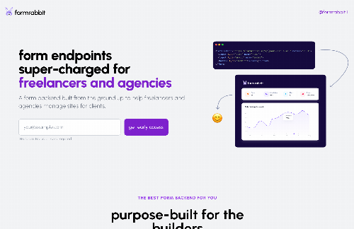 startuptile FormRabbit-Form endpoints super-charged for freelancers and agencies