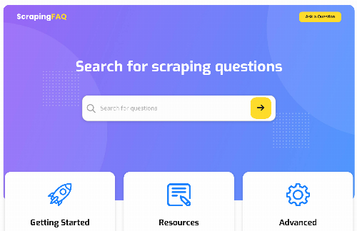 startuptile ScrapingFAQ-Get answers to your crawling & scraping related queries