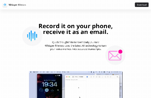 startuptile Record voice memo, receive transcription in email-