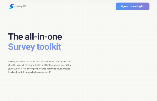 startuptile Survey101-The All-In-One Survey Tool