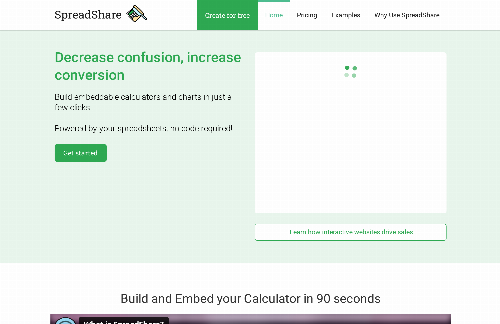 startuptile SpreadShare-No-code calculators/charts with Excel formula support