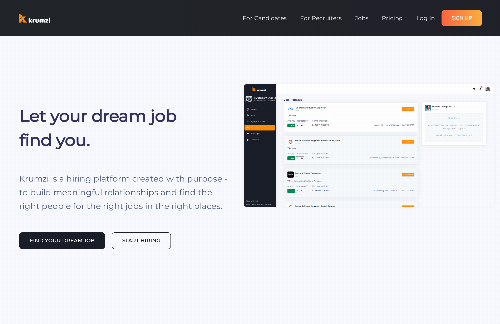 startuptile Krumzi-A platform where you can passively receive job opportunities.